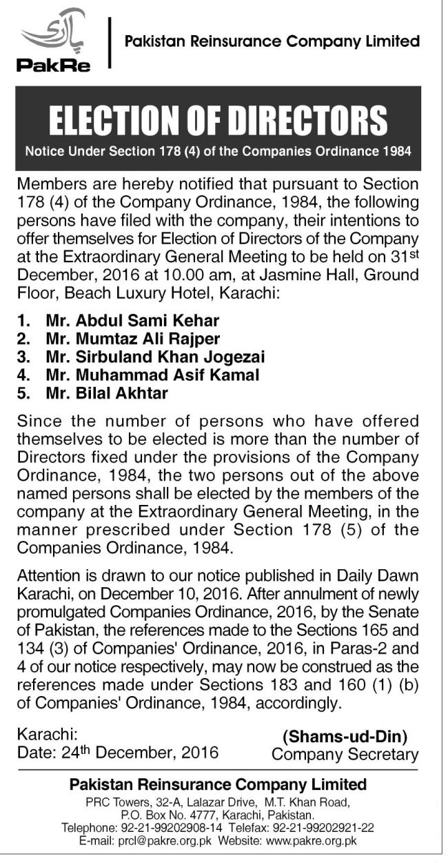 Election of Directors_2016