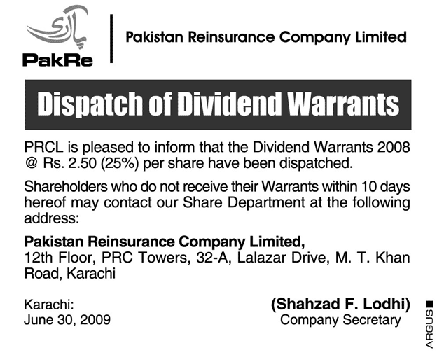 Dividend Notice